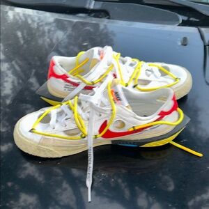 Nike Kids' White, Red, and Yellow Sneakers